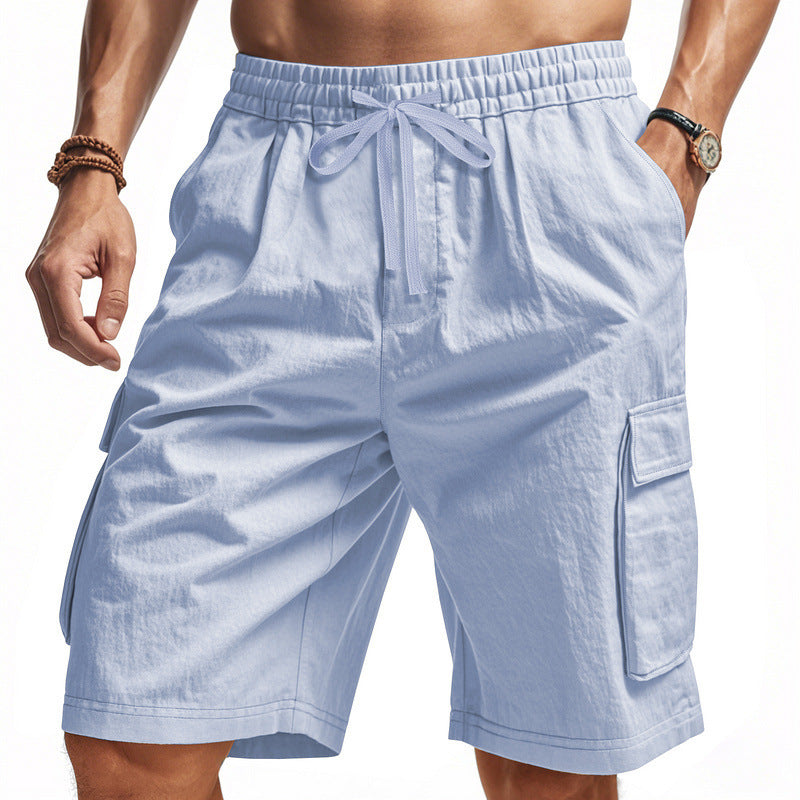 Herren Cargo-Shorts mit elastischem Bund und vielseitigen Taschen Aliams