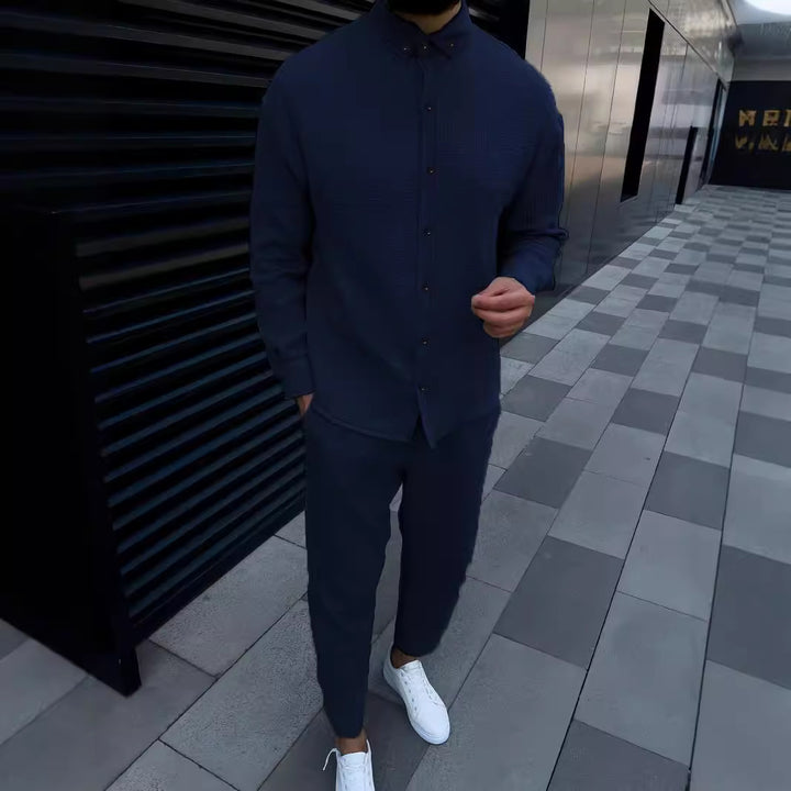 Herren Freizeitanzug mit strukturiertem Obermaterial und modischem Schnitt Aliams