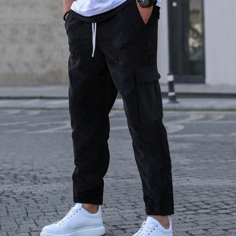 Herren bequeme Cargo-Hose mit elastischem Bund Aliams