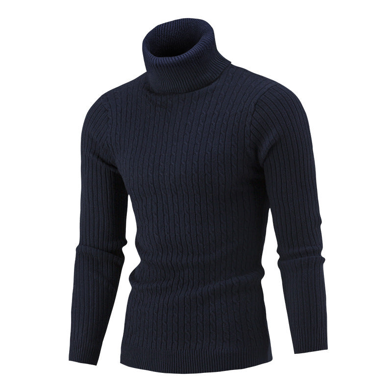 Herren Hochwertiger Rollkragenpullover mit strukturiertem Design Aliams