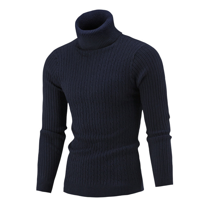 Herren Hochwertiger Rollkragenpullover mit strukturiertem Design Aliams