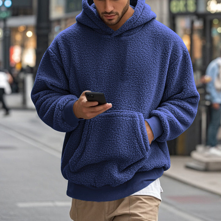 Herren Fleece-Hoodie mit einzigartiger Struktur Aliams