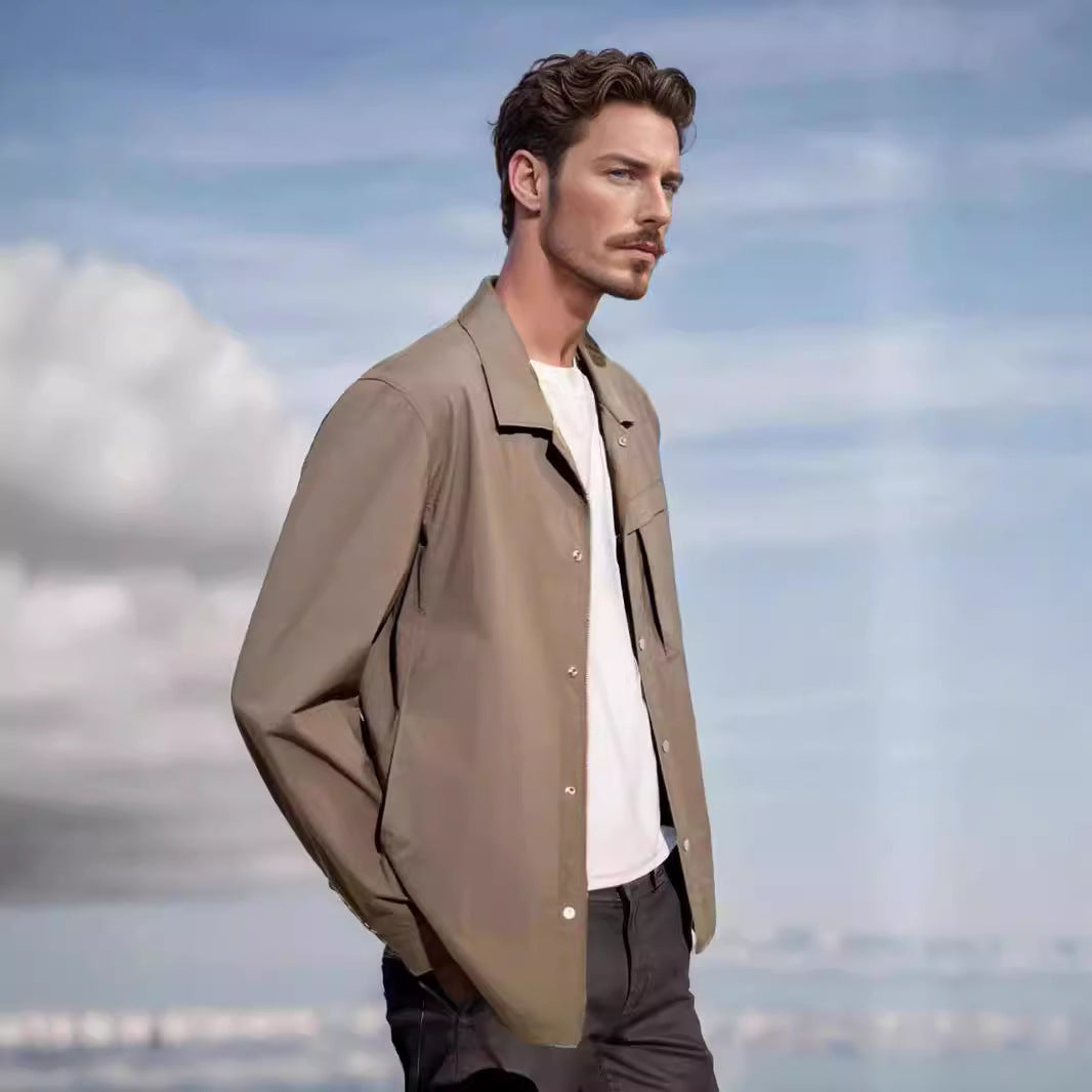 Herren technische Freizeitjacke mit praktischen Taschen und leichtem Material Aliams