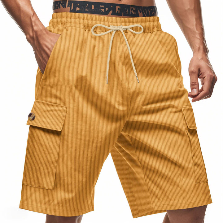 Herren Cargo-Shorts mit klassischen Streifen und praktischen Seitentaschen Aliams