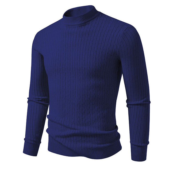 Herren Rollkragenpullover aus strukturiertem Strickmaterial Aliams