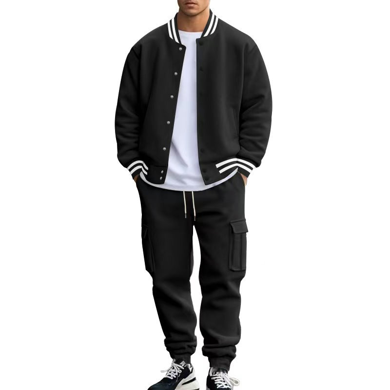 Herren bequemer und stilvoller Sweater und Jogginghose Set Aliams