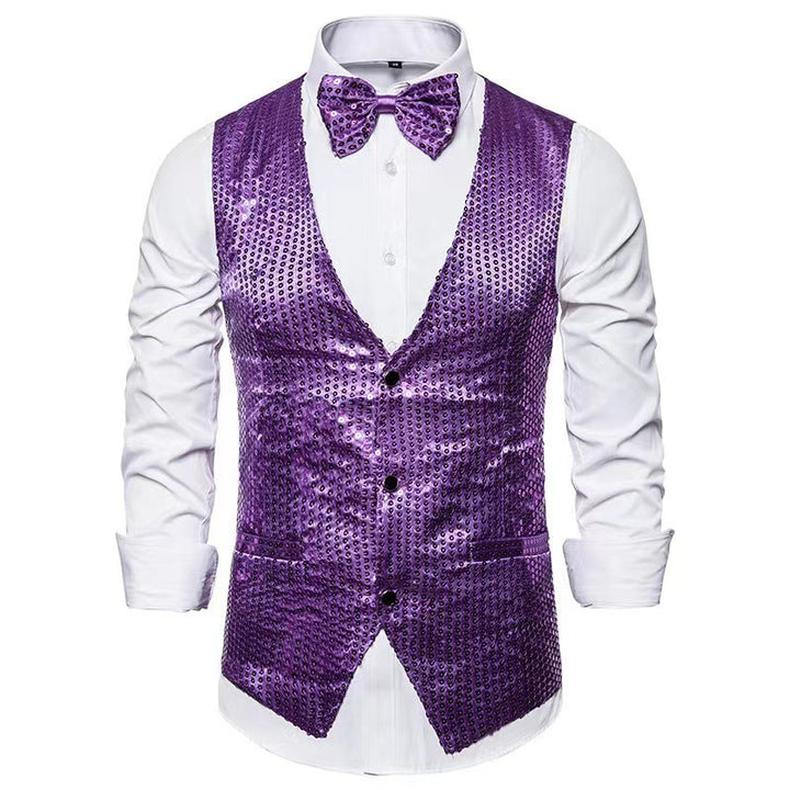 Herren eleganter Anzug mit glitzernden Pailletten und idealem Slim-Fit Aliams