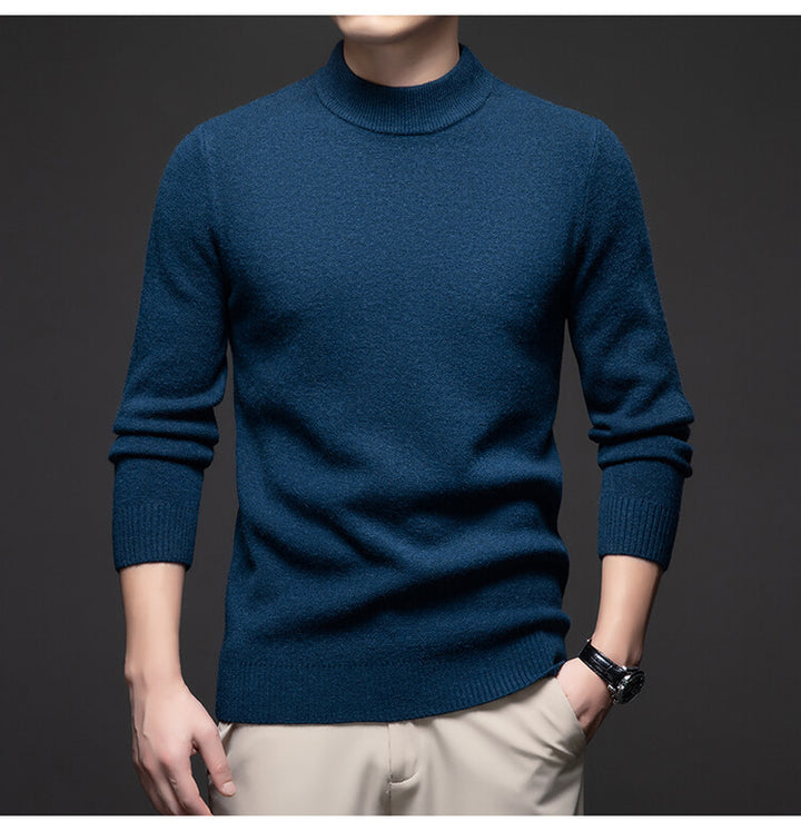 Herren eleganter Rollkragenpullover aus weichem Material Aliams