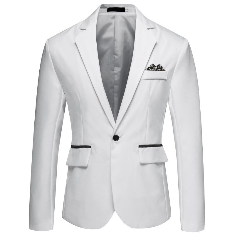 Herren Eleganter Blazer mit seidig-matter Oberfläche und Knopfdetails Aliams