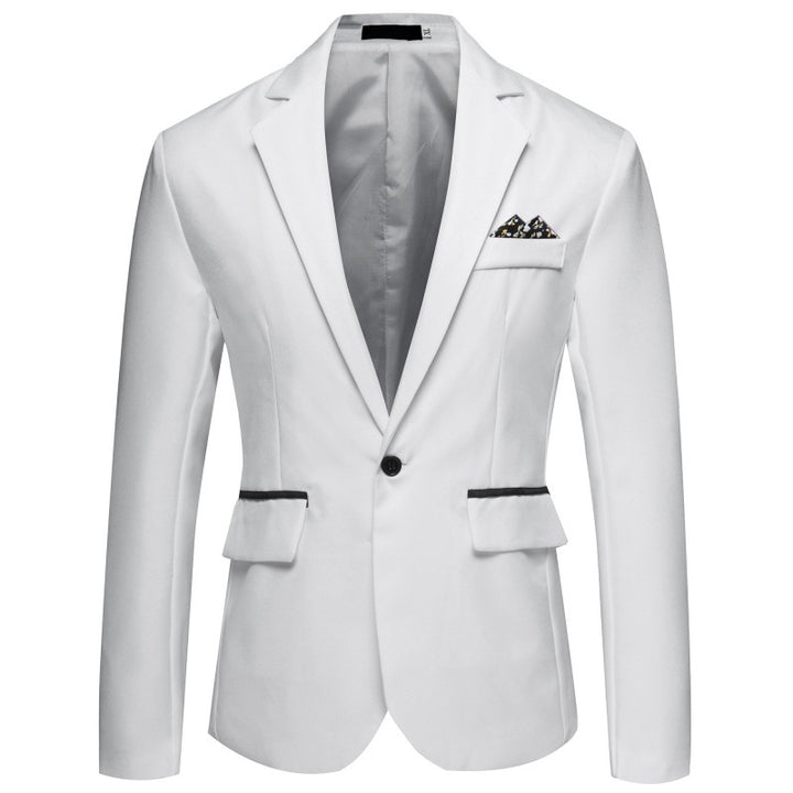 Herren Eleganter Blazer mit seidig-matter Oberfläche und Knopfdetails Aliams