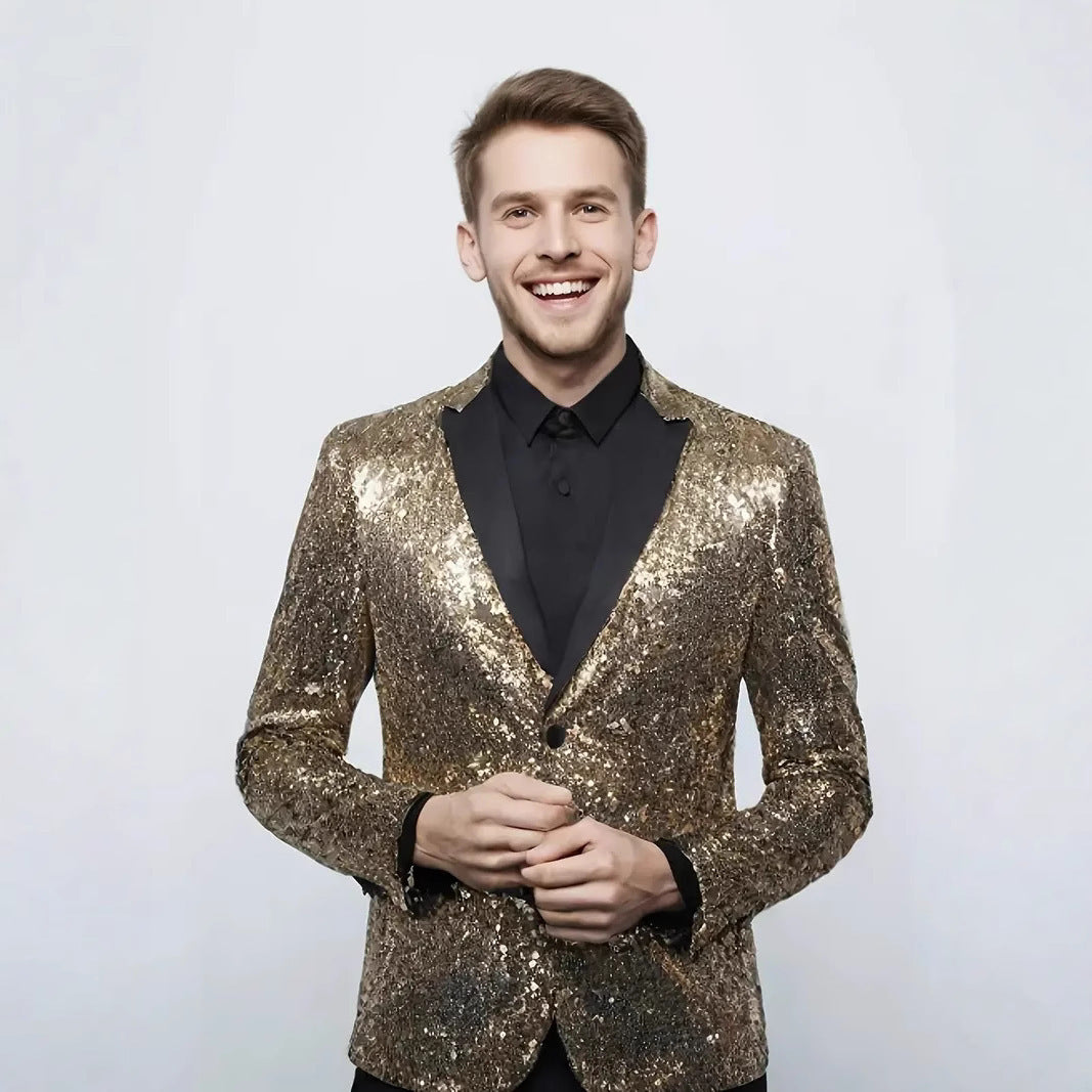 Herren elegantes Pailletten-Sakko im modernen Design Aliams