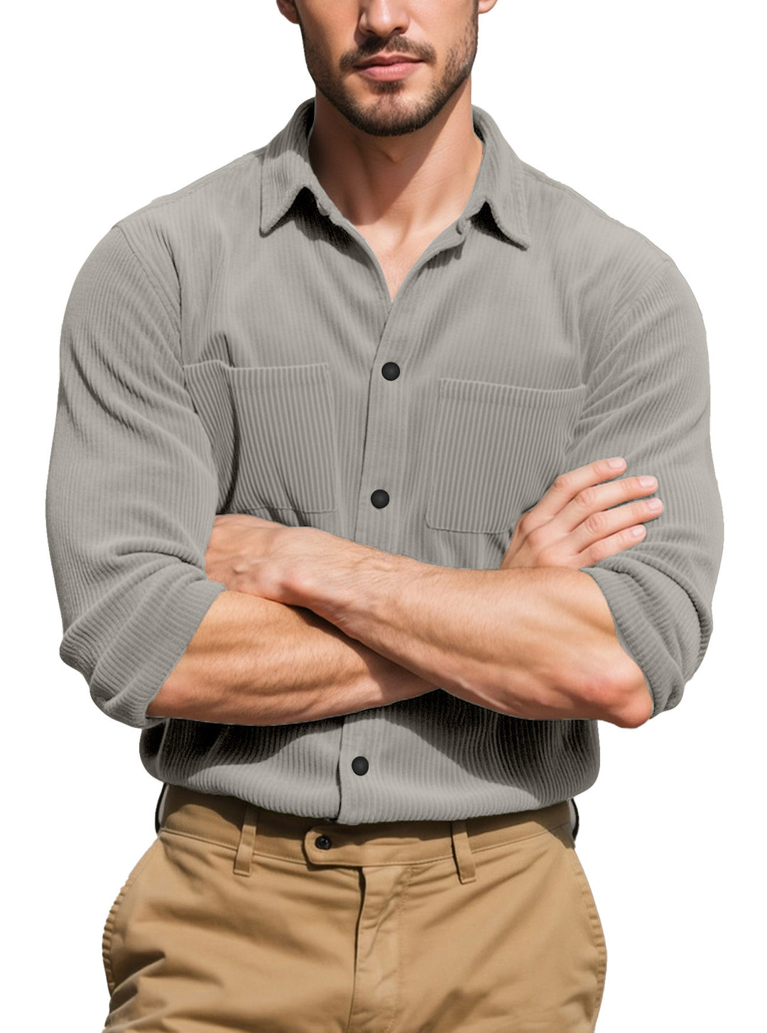 Herren Freizeithemd mit strukturiertem Design und praktischen Brusttaschen Aliams