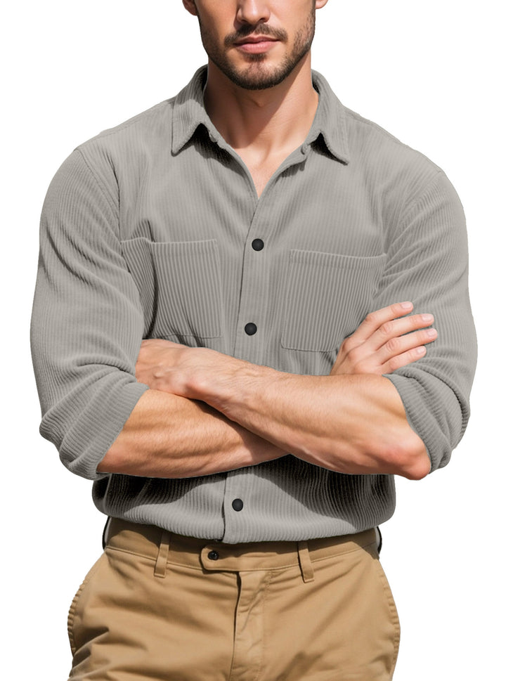 Herren Freizeithemd mit strukturiertem Design und praktischen Brusttaschen Aliams