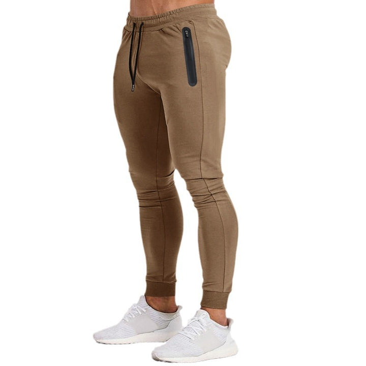 Herren Slim Fit Trainingshose mit seitlichem Reißverschluss Aliams