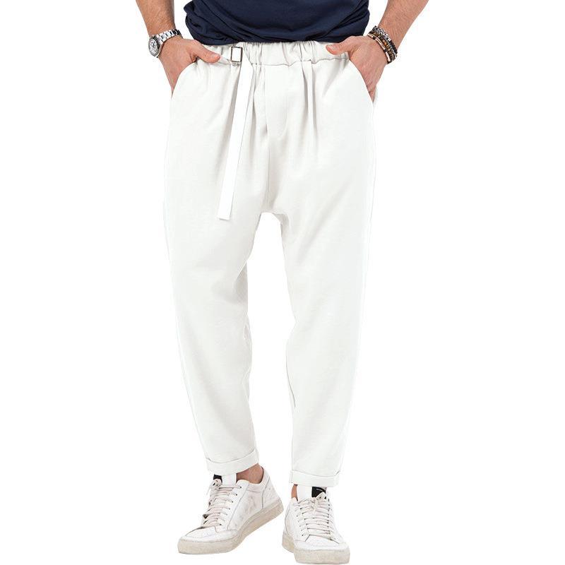 Herren stylische Haremshose mit elastischem Bund und praktischen Seitentaschen Aliams