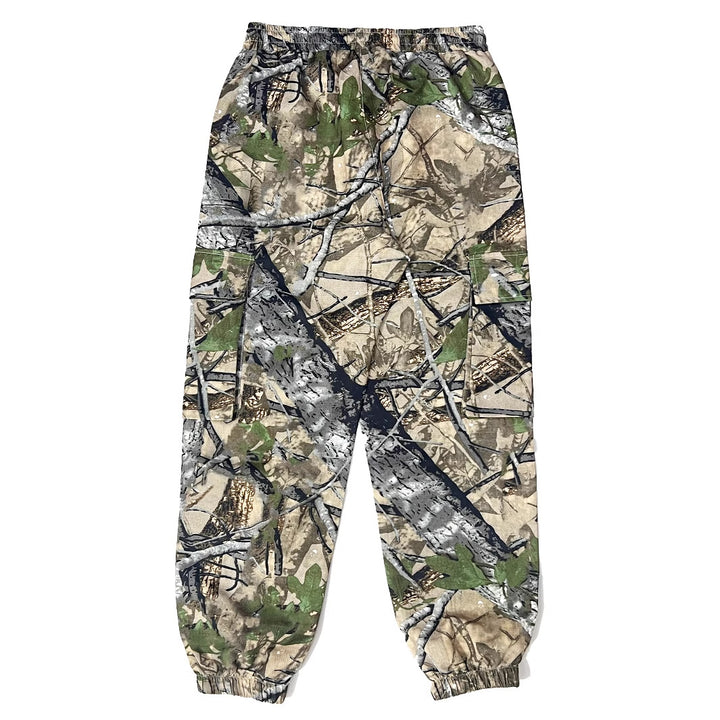 Herren Cargohose im angesagten Camouflage-Design mit elastischem Bund und praktischen Taschen Aliams