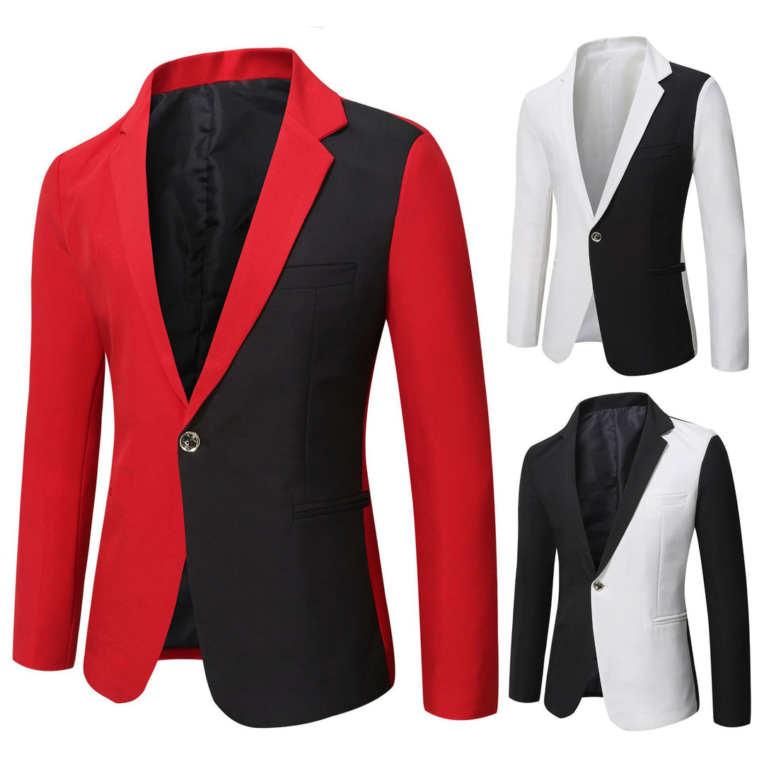 Herren eleganter zweifarbiger Blazer mit modernem Schnitt Aliams