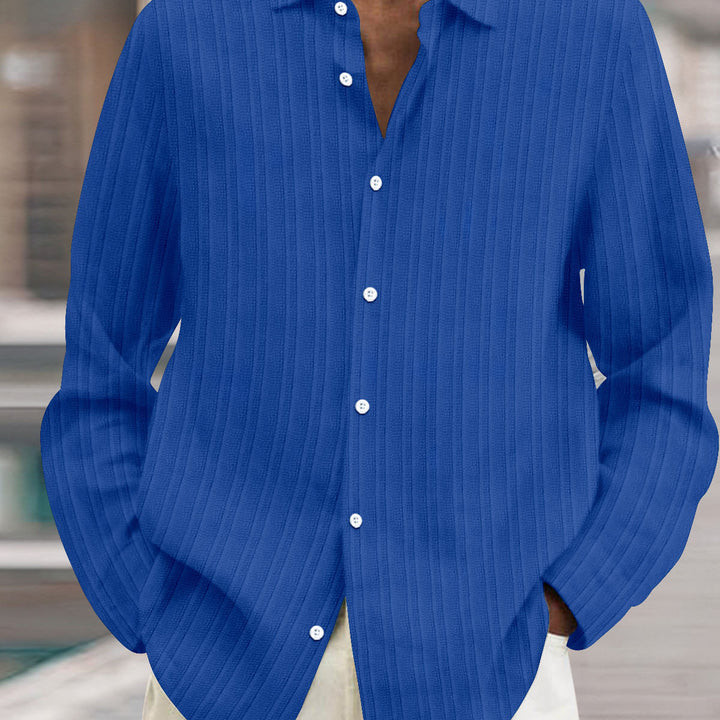 Herren Hemd mit feinem Streifenmuster und lässigem Schnitt Aliams