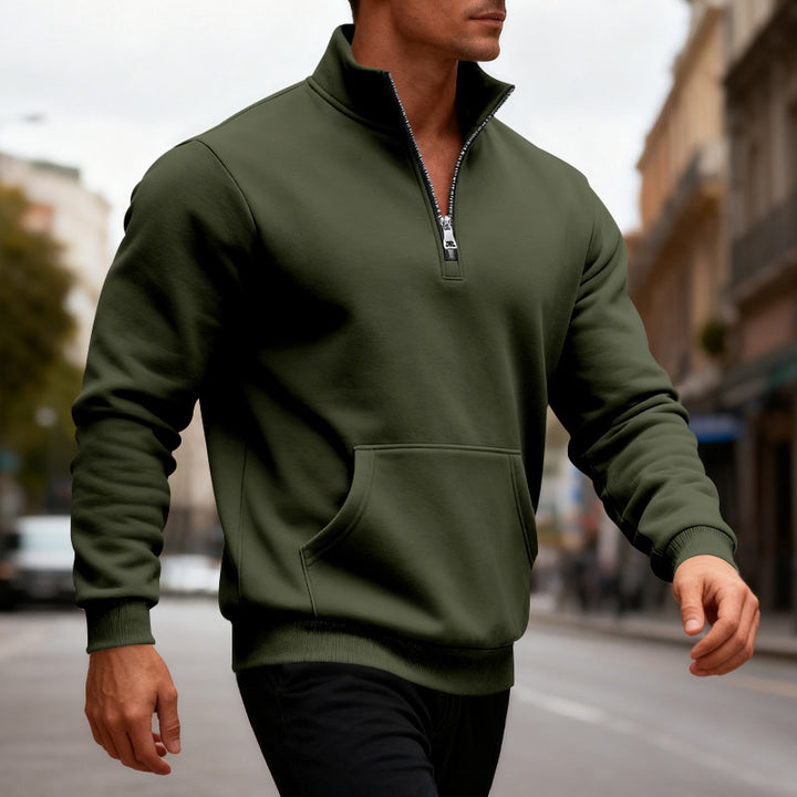 Herren Fleecejacke mit halbem Reißverschluss Aliams