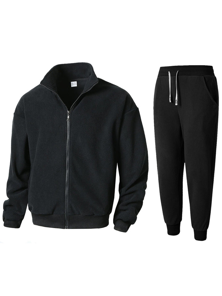 Herren Fleece Relaxanzug mit hohem Kragen Aliams