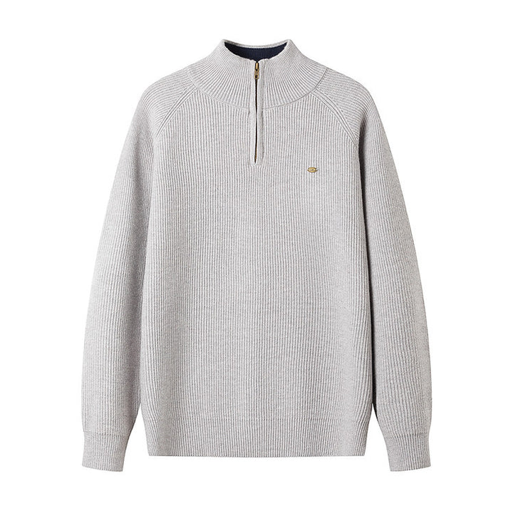 Herren Strickpullover mit halbem Reißverschluss Aliams