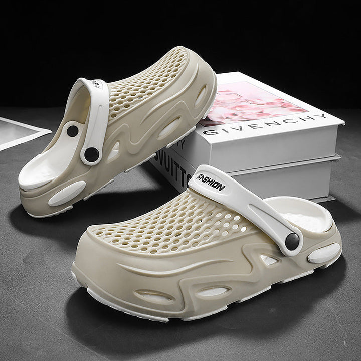 Herren Atmungsaktive Clogs mit Verstellbarem Riemen Aliams