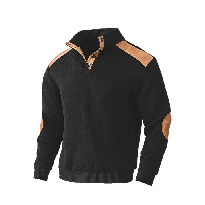 Herren Strickpullover mit einzigartigem Stehkragen und modischen Details Aliams
