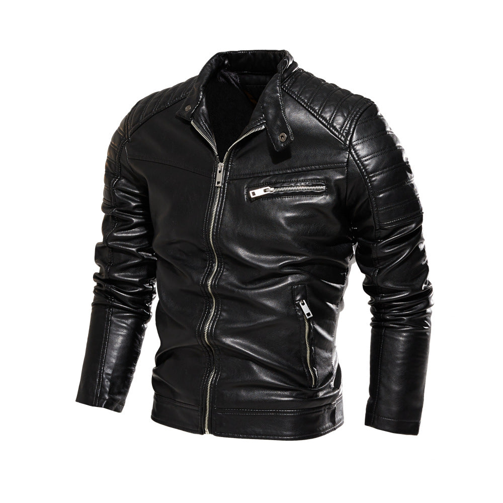 Herren Kunstlederjacke im stylishen Design mit robusten Details Aliams
