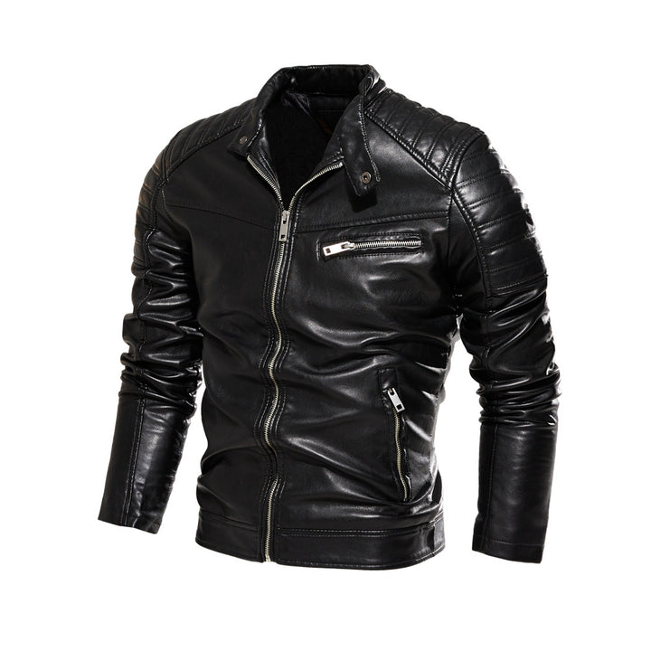 Herren Kunstlederjacke im stylishen Design mit robusten Details Aliams