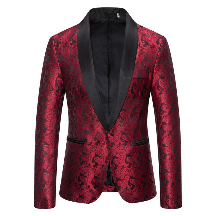 Herren eleganter Smokingblazer mit luxuriösem Paisley-Muster Aliams