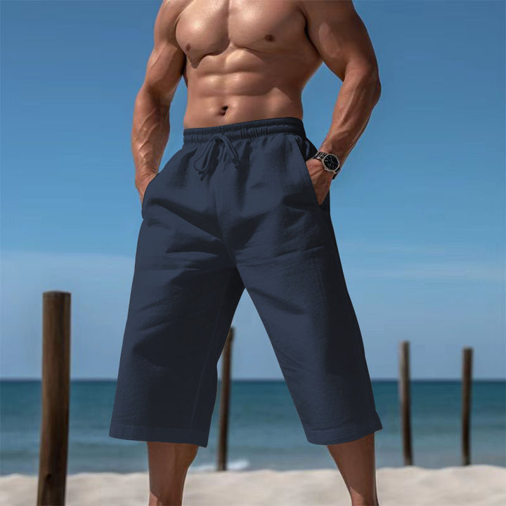 Herren lässige Strandshorts aus leichtem, atmungsaktivem Stoff mit elastischem Bund und praktischen Taschen Aliams
