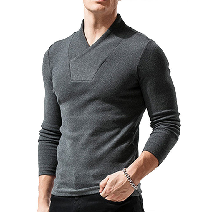 Herren eleganter Stehkragenpullover Aliams