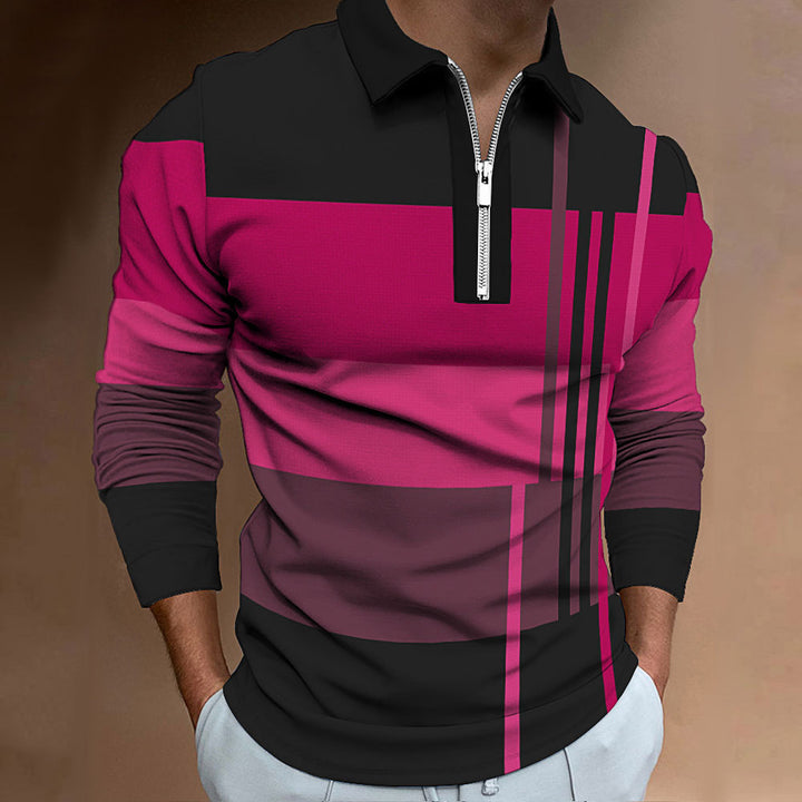 Herren sportliches Langarmhemd Aliams