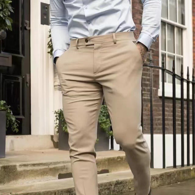 Herren Elegante Anzughose mit schmalem Schnitt und komfortablem Tragegefühl Aliams