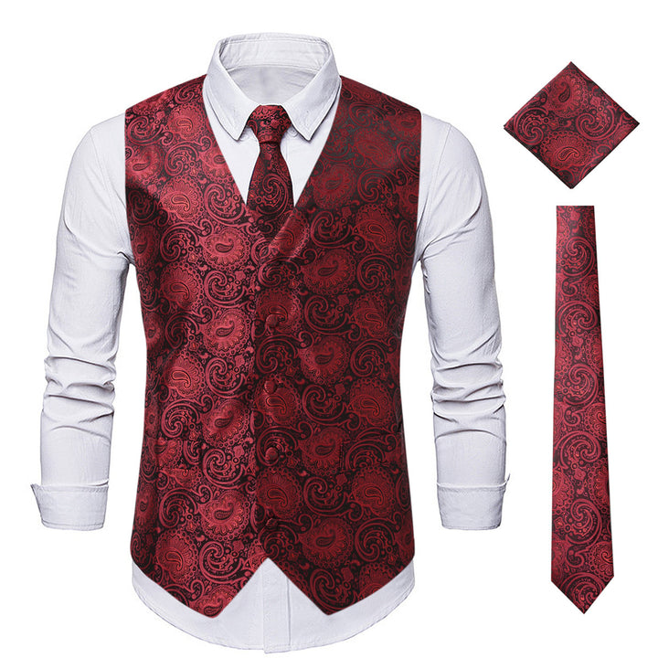 Herren Elegante Weste mit floraler Musterung Aliams