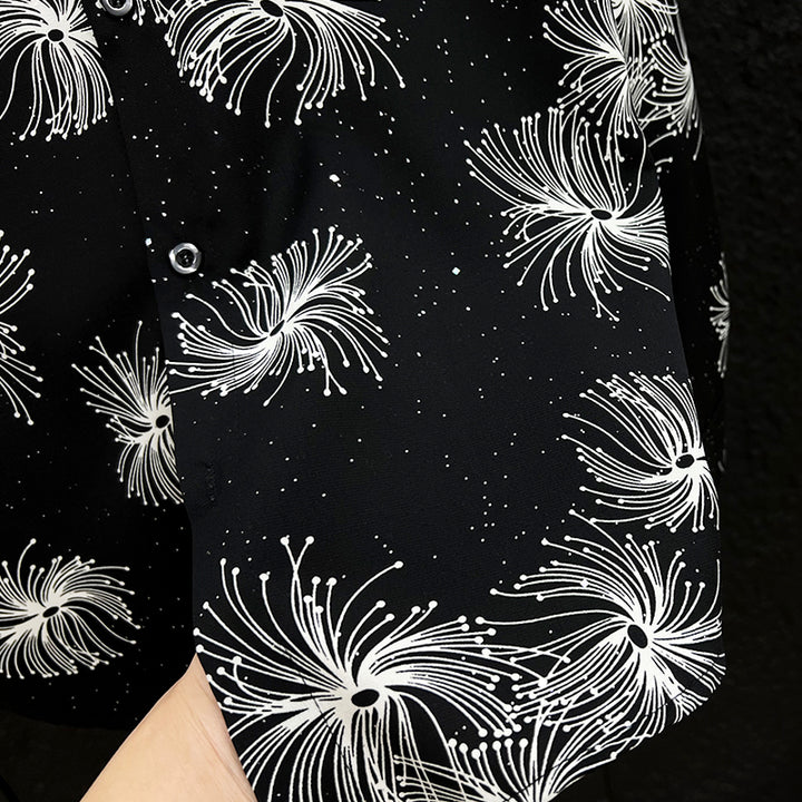 Herren Bluse mit floralem Design Aliams