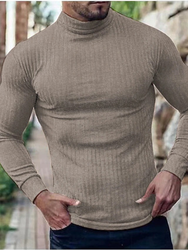 Herren Rollkragenpullover aus Rippstrick Aliams