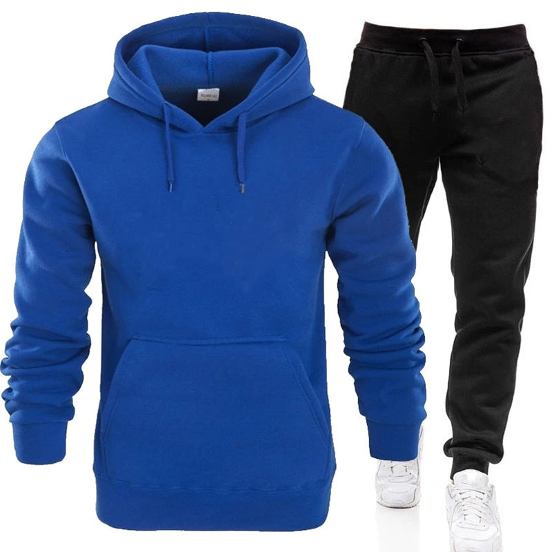 Herren gemütlicher Kapuzenpullover und Jogginghose Set Aliams
