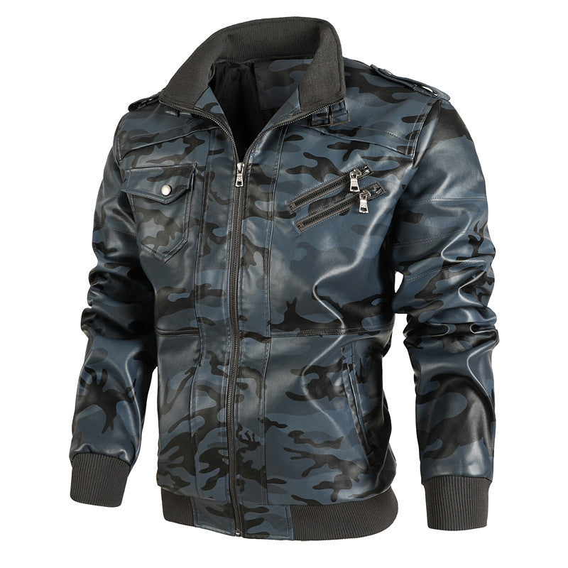 Herren camouflage Freizeitjacke mit stylischen Reißverschlusstaschen Aliams