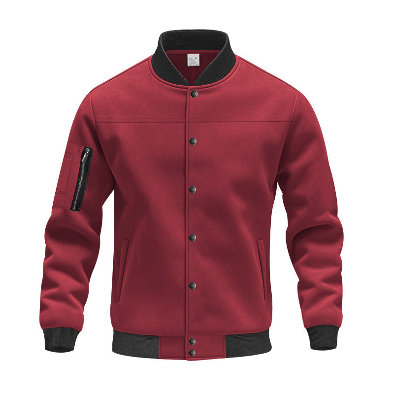 Herren stylische Collegejacke mit praktischen Taschen Aliams