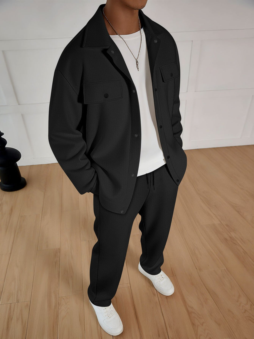 Herren Freizeitanzug mit strukturierter Oberfläche Aliams