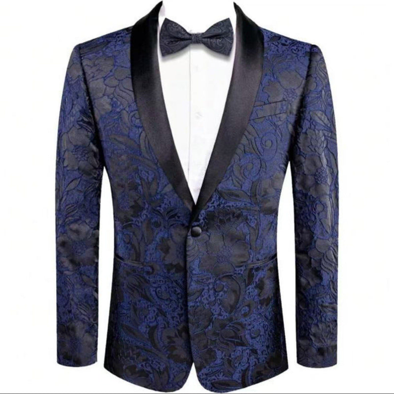 Herren Festlicher Jacquard-Smoking-Blazer Aliams