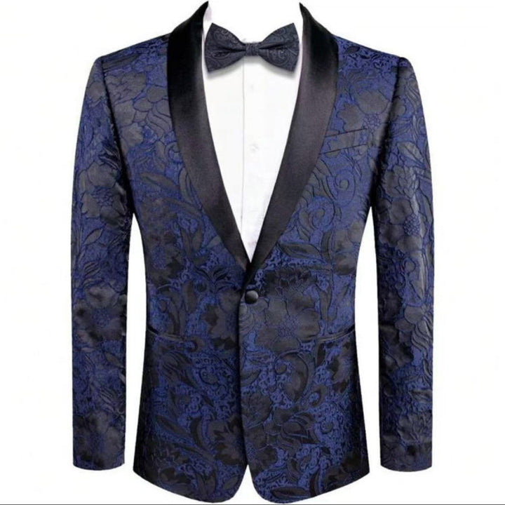 Herren Festlicher Jacquard-Smoking-Blazer Aliams