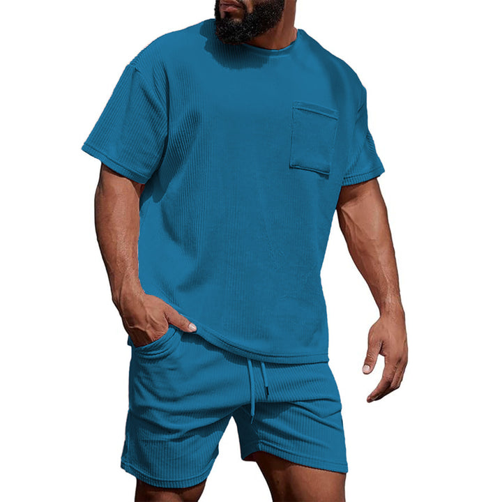 Herren Kurzarm T-Shirt und Shorts Freizeit Outfit Aliams