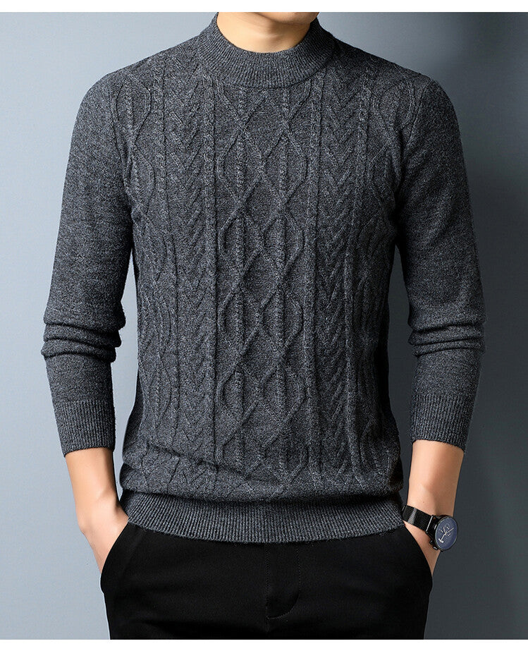 Herren Strickpullover mit strukturiertem Zopfmuster Aliams