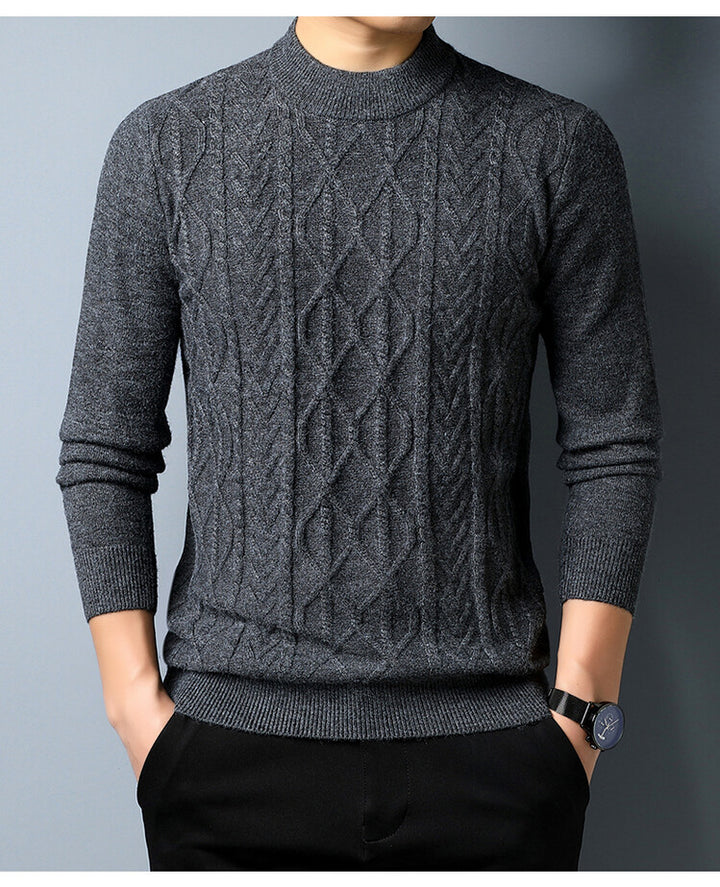 Herren Strickpullover mit strukturiertem Zopfmuster Aliams