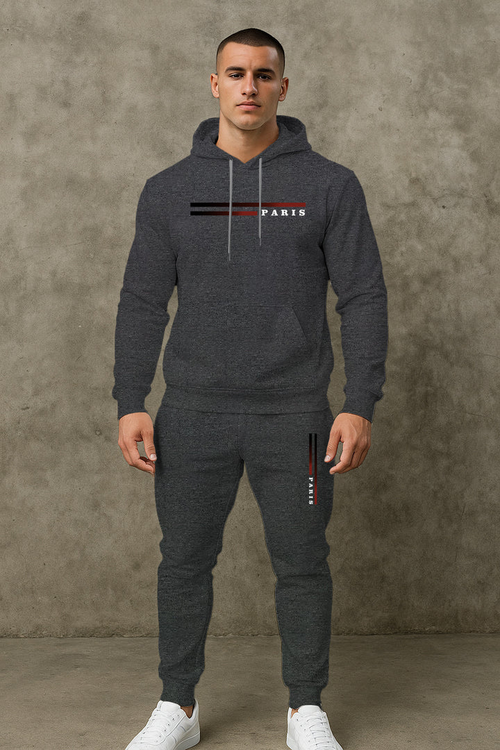 Herren Sportlicher Hoodie-Jogginganzug mit funktionalem Schnitt und praktischen Taschen Aliams