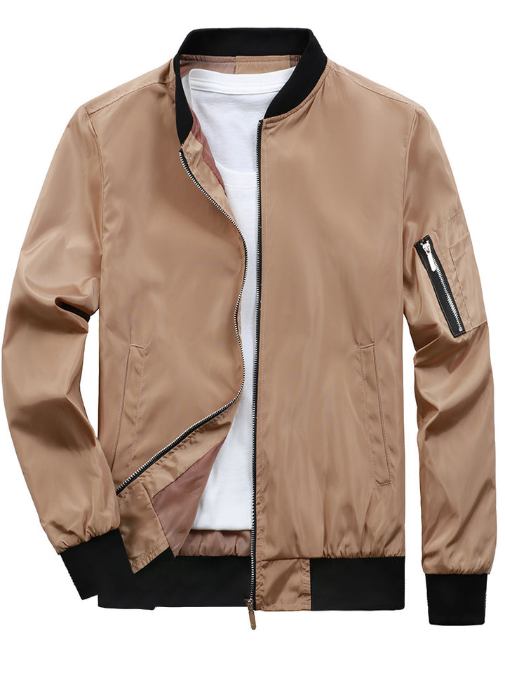 Herren Sportliche Bomberjacke mit praktischen Reißverschlusstaschen Aliams