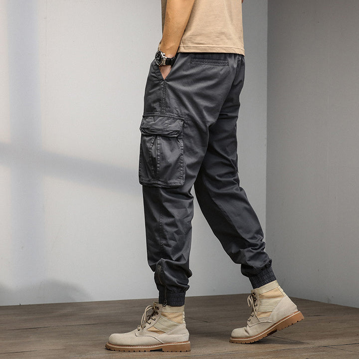 Herren Cargo-Hose mit elastischem Bund und multifunktionalen Taschen Aliams 1758210500