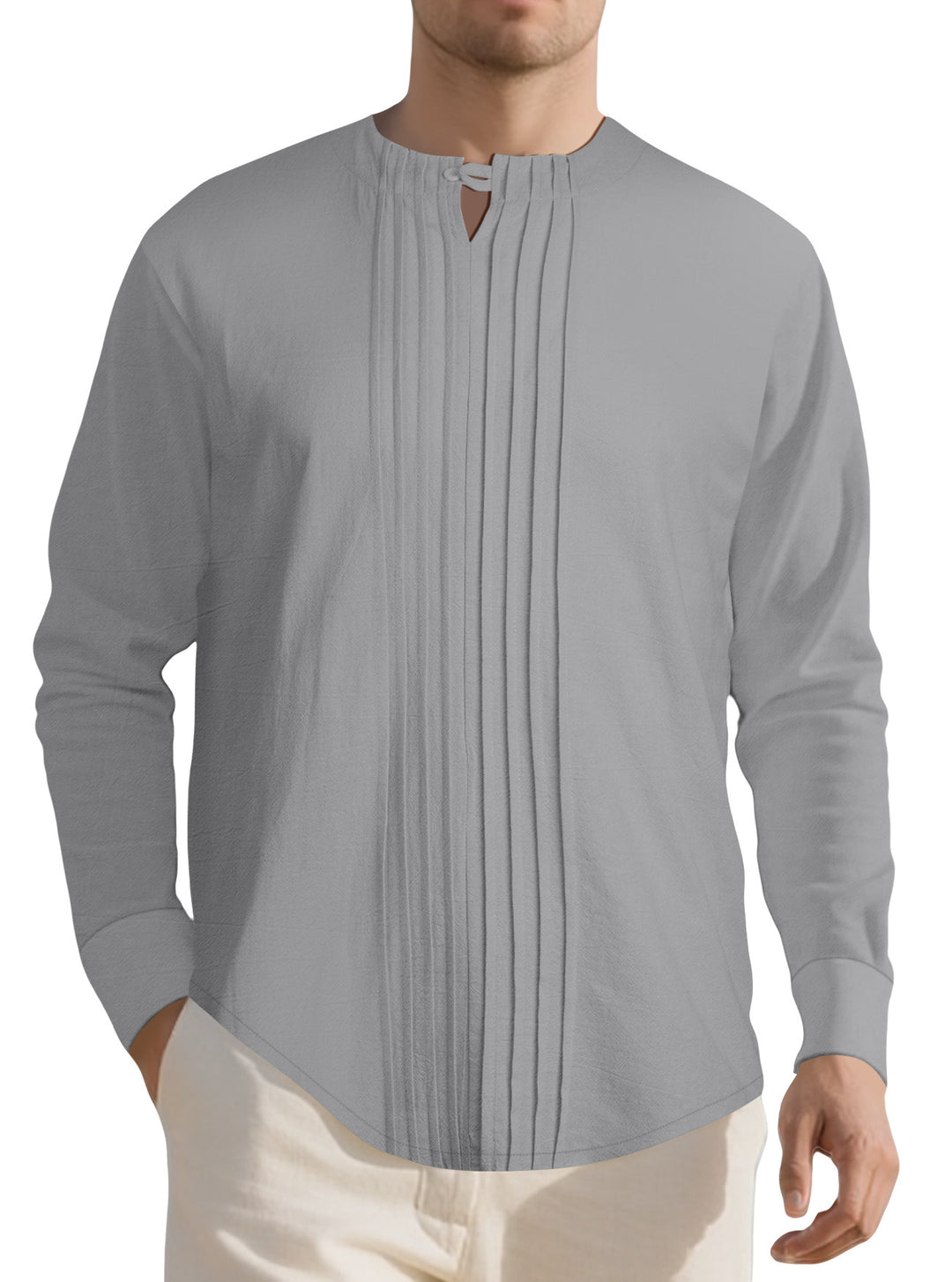 Herren Elegantes Langarmhemd mit strukturiertem Design Aliams